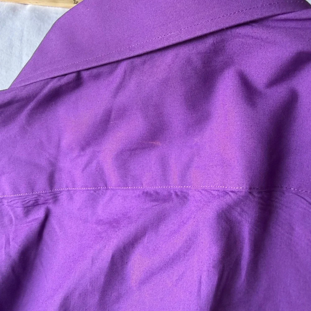 Thomas Dean LSU Tigers Mens L Purple Button Down Shirt Cotton College Football